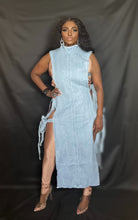 Load image into Gallery viewer, Long Denim Duster with tie sides
