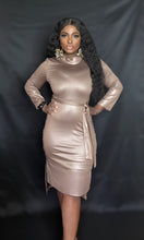 Load image into Gallery viewer, High/Low Midi Dress-Taupe
