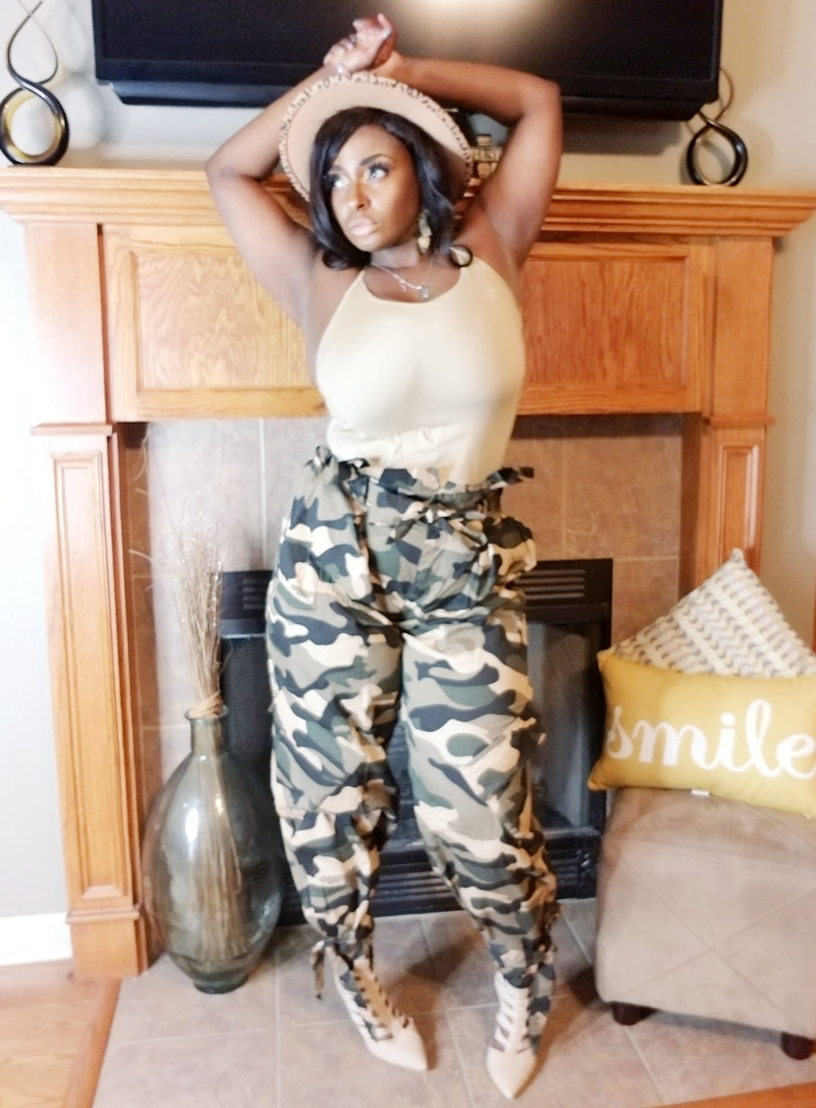 Camo Paper Bag Pants-Sold Out